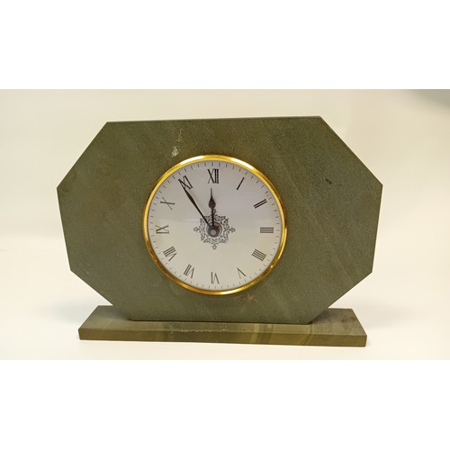 360 - Swiss Swisa 8 day clock together with vintage slate mantle clock