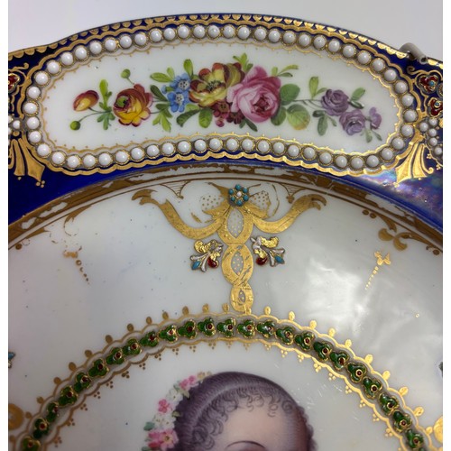 57 - 19th Century Sevres porcelain jewelled cabinet plate