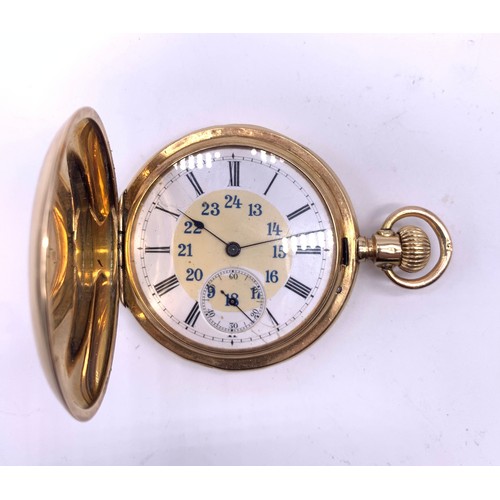 9 - 14ct Gold Pocket Watch 
Total Weight - 105.89g