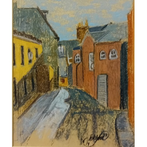 192 - 3 Artworks;
Rachel Aston - Pastel titled ''St Andrews ll'', signed and dated '19.
Block print titled... 