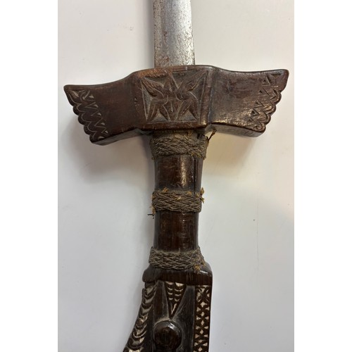 48 - A 19th century Mindanao Kampilan Machete Sword [97cm]