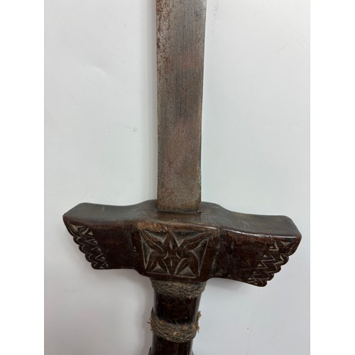 48 - A 19th century Mindanao Kampilan Machete Sword [97cm]