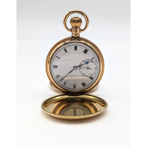 95 - Full hunter gold plated Rolex pocket watch