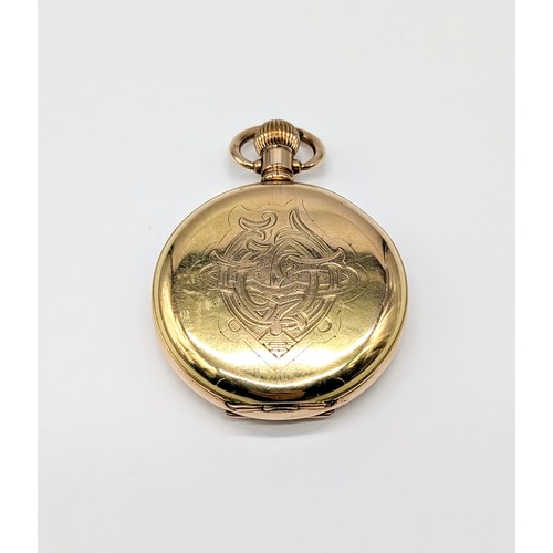 95 - Full hunter gold plated Rolex pocket watch