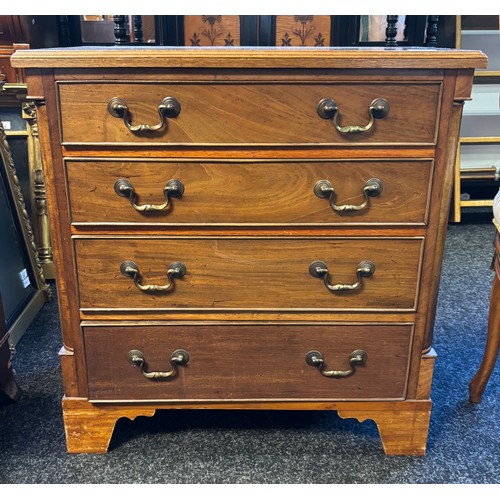 244 - 19th Century chest, the rectangular surface above four graduating drawers raised on bracket feet