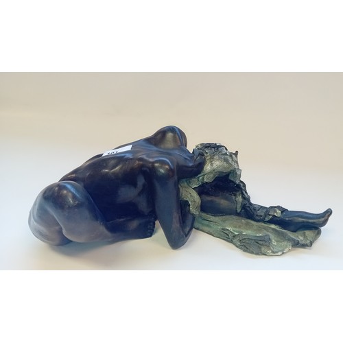 101 - Bronze sculpture of the womens form marked to the bottom S.Riley 7.25
Approx 40cm