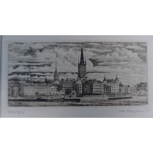 172 - Three Engravings to include Edinburgh Castle, all signed and titled.