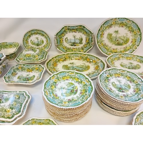 120 - Antique Dinner Service  ''Athena'' manufactured fo Harrods Limited, London consists of  platters, tu... 