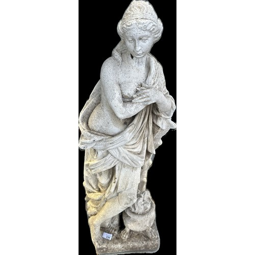 230 - A neoclassical cast stone statue 