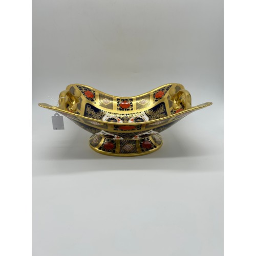 65 - Royal Crown Derby Imari Fruit Bowl 1128 (Damage to handle areas)