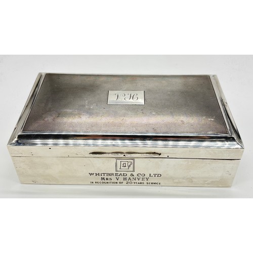 15 - Alexander Clarke Co Ltd silver jewellery box with wooden insert 
Total Weight - 604g