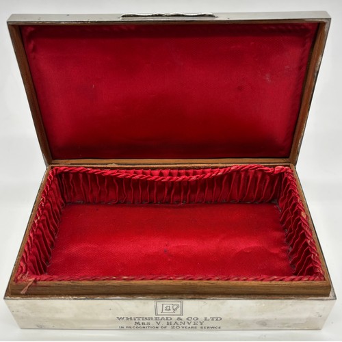 15 - Alexander Clarke Co Ltd silver jewellery box with wooden insert 
Total Weight - 604g