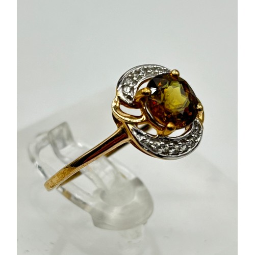 19 - 10ct yellow gold and tourmaline ladies ring 
Weight - 2.11g
Size - Q