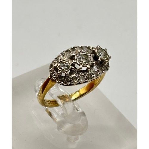 17 - 18ct yellow gold and diamond ladies ring 
Weight - 5.26g
Size - K