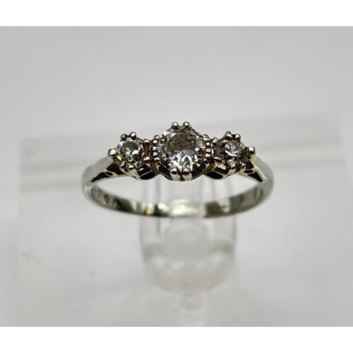 24 - 18ct white gold and diamond ladies ring 
Weight - 1.80g
Size - J/K