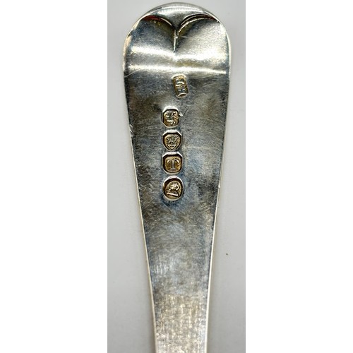 33 - Georgian silver tea spoon 'Kings Pattern' 1813 by Thomas Baillieston and London silver dessert spoon... 