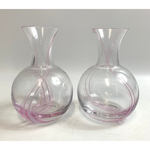 116 - Collection of glassware to include pair of Edwardian etched glasses and decanters