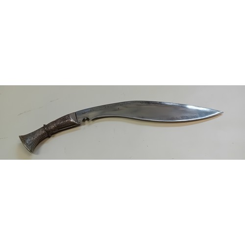 105 - 1880's Indian Steel Hilt Kukri Kinfe with scabbard
[42cm]