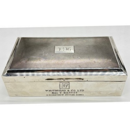 15 - Alexander Clarke Co Ltd silver jewellery box with wooden insert 
Total Weight - 604g