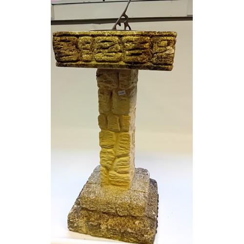 251 - Stone Garden square Sundial 
[63cm]