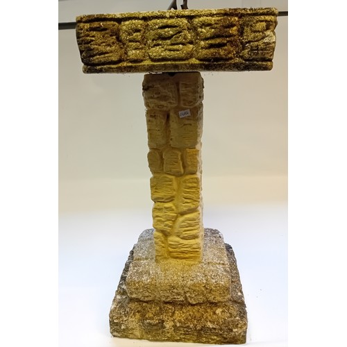 251 - Stone Garden square Sundial 
[63cm]