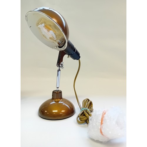 296 - 1950's Metek Foldable Laboratory Desk Lamp and Vintage Swan Goose Neck Table Lamp