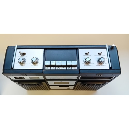 298 - Vintage Grundig Satellit 2100 Stereo and Aiko Stereo Radio Cassette Recorder (No wires) Works with b... 