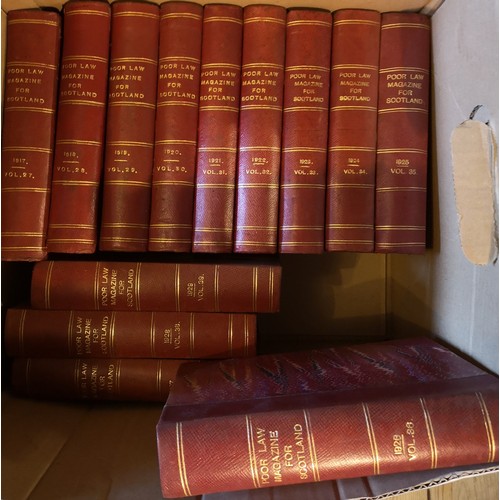 350 - Large Collection Of Poor Law Magazine For Scotland Vols, to include Old and New Serries. Card Boards... 