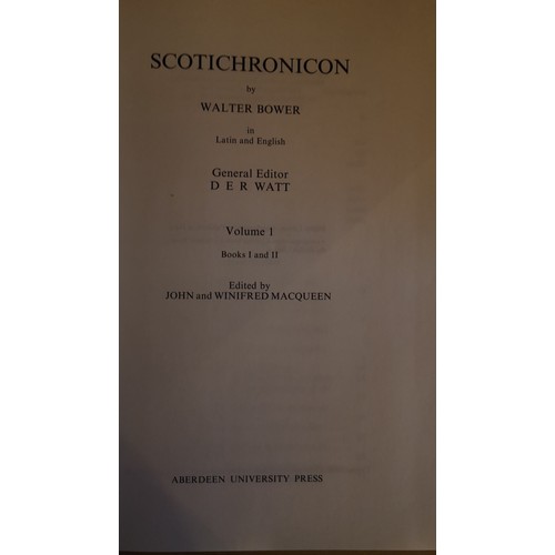 356 - A Set Of Eight Books entitled Scotichronicon, By Walter Bower, 1987 t0 1993, Aberdeen University, 19... 