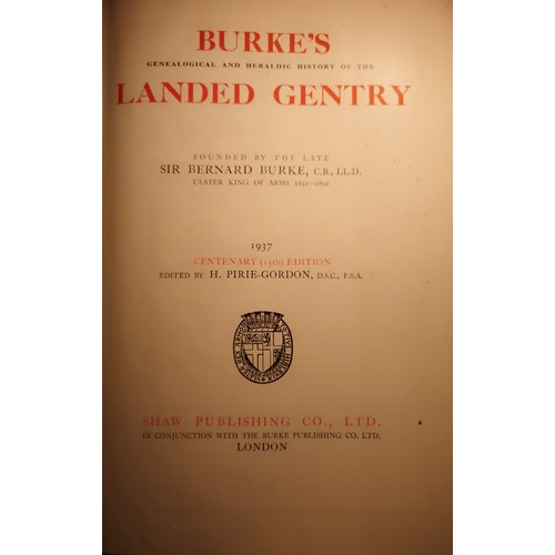 360 - Burke's Landed Centry By Sir Bernard Burke's, 1937, London & Landed Centry Of Great Britain, London ... 