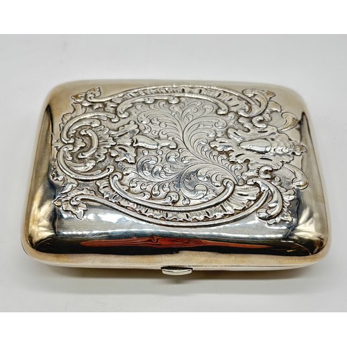 12 - Silver cigar box, Cornelius Desormeaux Saunders & James Francis Hollings, London 1892
Weight - 187g