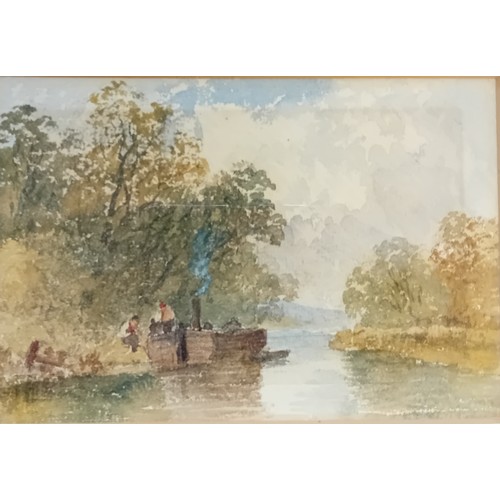 168 - John Waterston
A pair of Watercolours ''Strathern'' and ''On Canal - Near Edinburgh'', unsigned and ... 