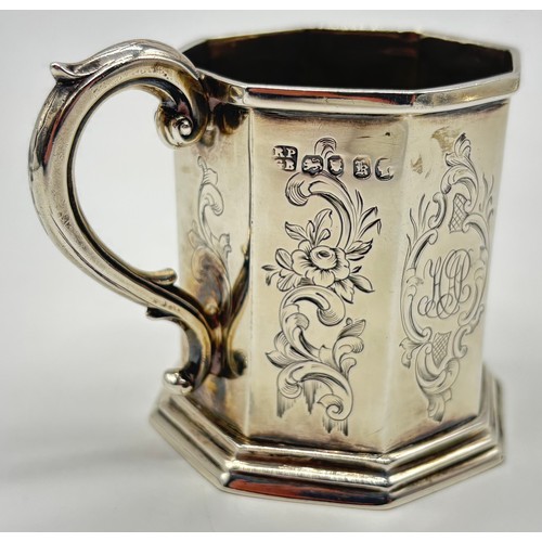 18 - 19th Century Silver Octagonal Christening Mug
Richard Pearce & George Burrows 1845
Weight - 96g