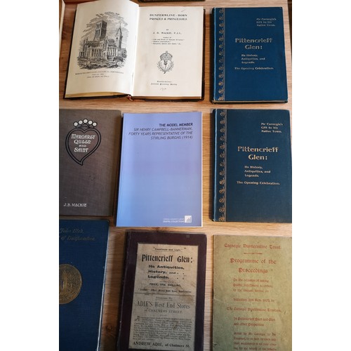 371 - Collection of vintage books on Dunfermline and subjects pertaining to the Town.