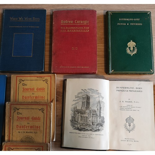 371 - Collection of vintage books on Dunfermline and subjects pertaining to the Town.