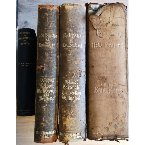 374 - Collection of historical publications to include:

The Cyclopaedia of New Zealand Vol 3, 5, 6.

Coll... 