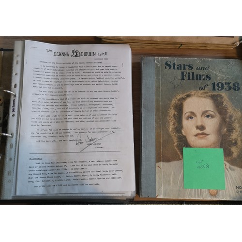 375 - A Large Collection Of Memorabilia on Deanna Durbin to include six Scrapbooks  full of original cutti... 