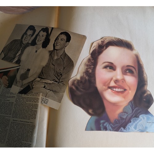 375 - A Large Collection Of Memorabilia on Deanna Durbin to include six Scrapbooks  full of original cutti... 