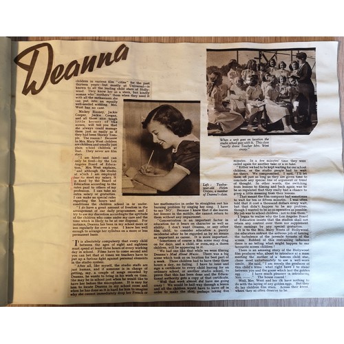 375 - A Large Collection Of Memorabilia on Deanna Durbin to include six Scrapbooks  full of original cutti... 