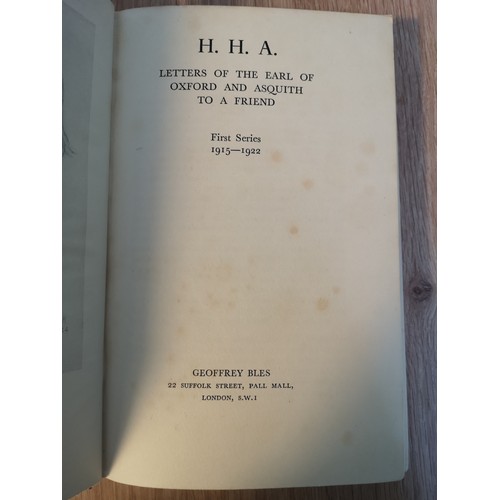 377 - Collection Of Books on The Earl Of Oxford and Autobiography's Of Margot Asquith and other publicatio... 