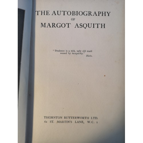 377 - Collection Of Books on The Earl Of Oxford and Autobiography's Of Margot Asquith and other publicatio... 