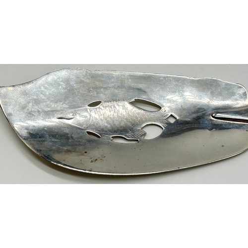 46 - Silver fish serving spoon, Isaac Parkin, Exeter 1819
Weight - 101g