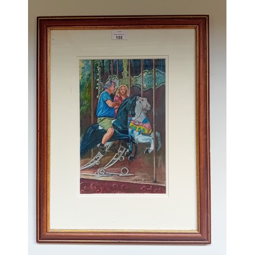 155 - Josephine Gillespie
Original Pastel titled ''You Are Never Too Old'', signed.
[Frame 54x41cm]