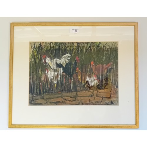 172 - 3 Artworks;
Barbara Robert - Two Monoprints titled ''Battery Hen'' copy 2/16, signed and dated 94. 
... 