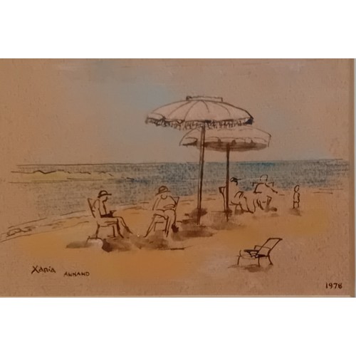 176 - 2 Artworks
Louise Annand - Ink and Chalk ''Xania, Crete'', signed and dated 1978. [Frame 27x33cm]
In... 