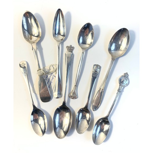 52 - Large collection of silver teaspoons, several makers and dates to include 4 Liberty & Co arts and cr... 