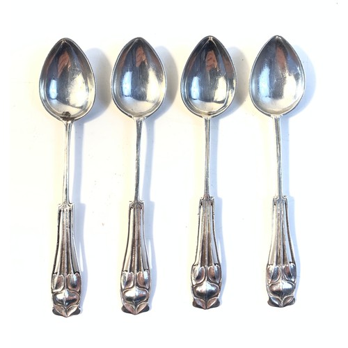 52 - Large collection of silver teaspoons, several makers and dates to include 4 Liberty & Co arts and cr... 