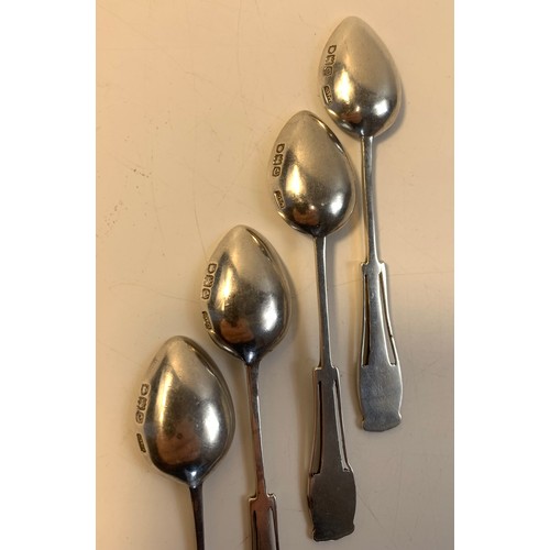 52 - Large collection of silver teaspoons, several makers and dates to include 4 Liberty & Co arts and cr... 