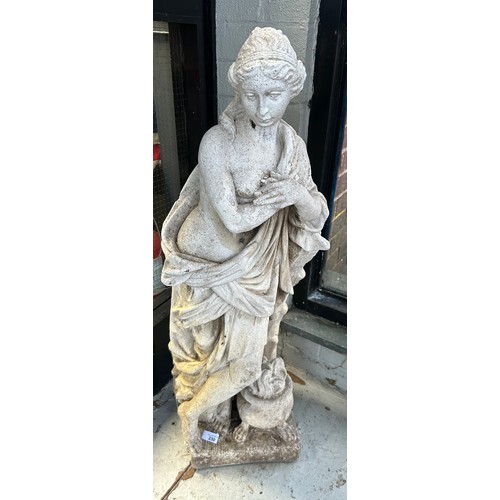 334 - A neoclassical cast stone statue 