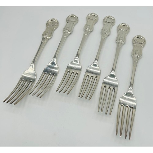 4 - Set of six silver forks, Robert Gray & Son, Glasgow, 1831/1832

Weight - 600g